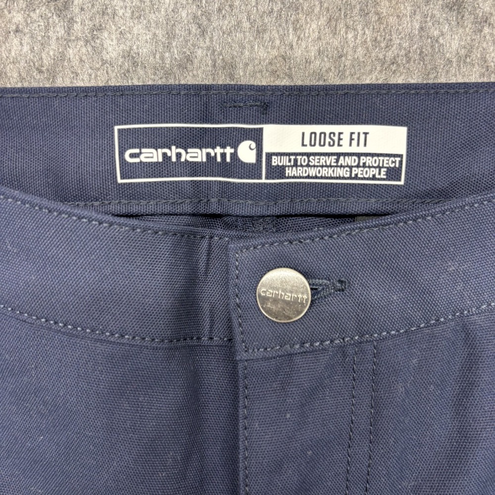 Carhartt Rugged Professional Flex Loose Fit Canvas Work Pants Women's 2 Blue New - Picture 10 of 14